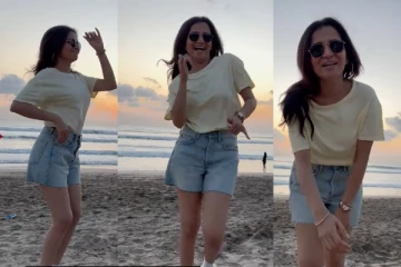 விஜய்க்காக பீச்சில் நடனமாடிய டிடி! வீடியோ இதோ