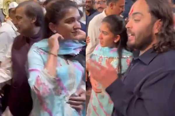 மருமகளை தொடக்கூடாத இடத்தில் தொட்ட முகேஷ் அம்பானி!! வைரலாகும் வீடியோ... | Ambani Daughter In Law Radhika Video Viral மருமகளை தொடக்கூடாத இடத்தில் தொட்ட முகேஷ் அம்பானி!! வைரலாகும் வீடியோ... | Ambani Daughter In Law Radhika Video Viral