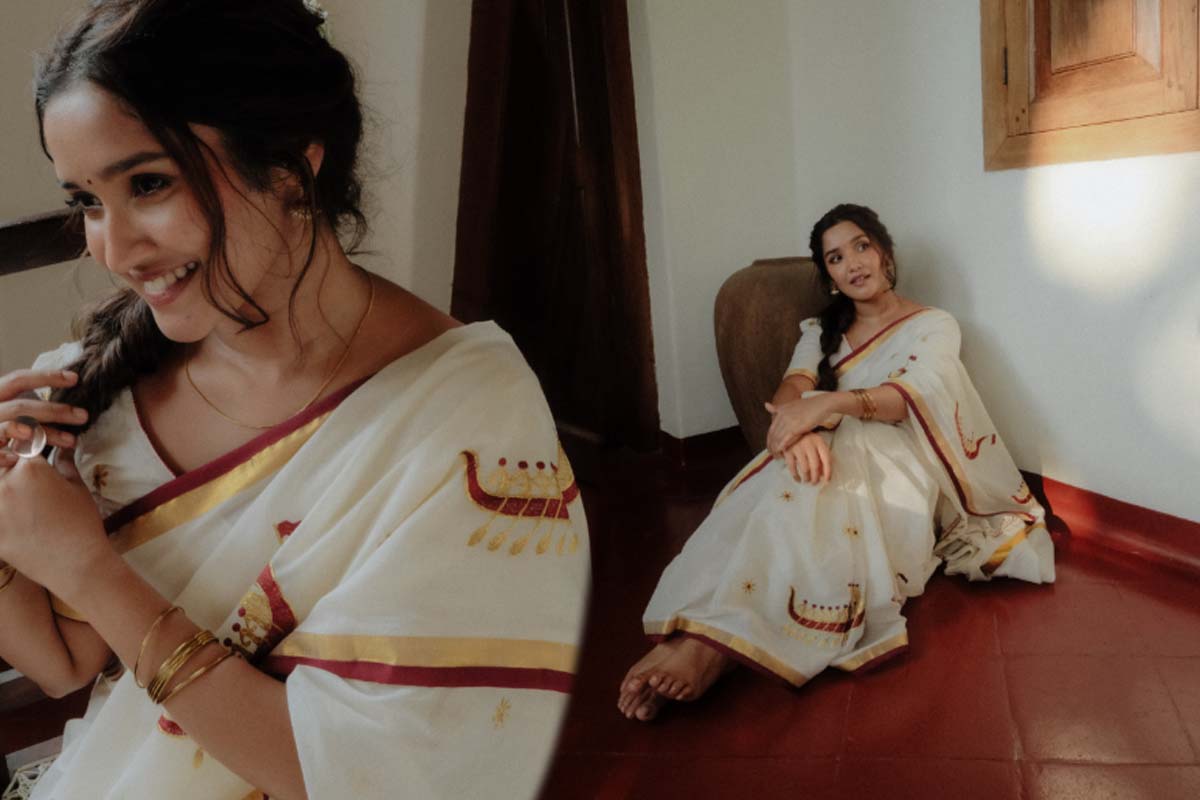 முன்னணி நடிகைகளையே ஓவர்டேக் செய்யும் அனிகா... புடவையில் வெளியிட்ட புகைப்படம் | Anikha Surendran Latest Saree Photos Viral