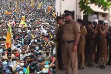 பாரிய போராட்டம்! கொழும்பில் பதற்ற நிலை (காணொளி)