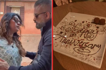 திருமண நாளை இத்தாலியில் கொண்டாடிய பிரியங்கா தேஷ்பாண்டே! குவியும் லைக்குகள்