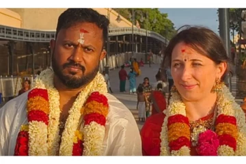 சீனாவில் பூத்த காதல்: ரஷ்யப் பெண்ணை மணமுடித்த தமிழக இளைஞர்