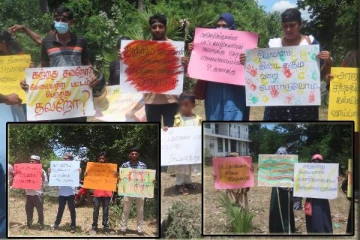 அம்பாறையில் வேலைவாய்ப்பு கோரி பட்டதாரிகள் கவனயீர்ப்பு போராட்டம்