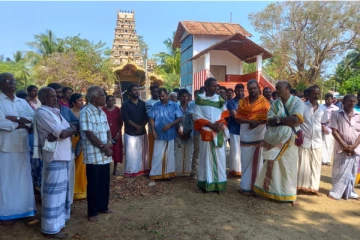 கோவில் திருவிழாவை முன்னெடுக்க கோரி யாழில் ஆர்ப்பாட்டம் (Video)