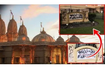 பிரதமர் மோடிக்கு எதிரான வாசகம் - அமெரிக்காவில் இந்துக் கோயில் அவமதிப்பு!