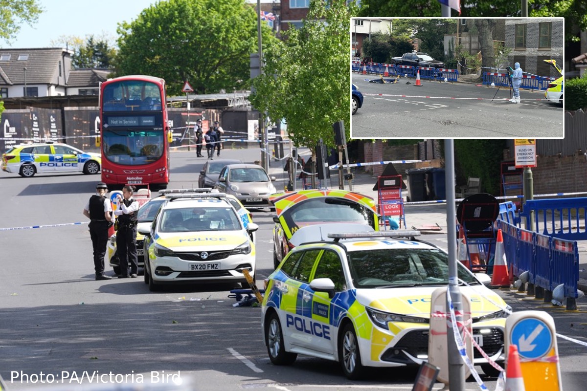 லண்டனில் பயங்கர கத்திக்குத்து: பொலிஸாரை தாக்க முயற்சித்த சந்தேக நபரால் பரபரப்பு | London Barnet Stabbing 2 Injured