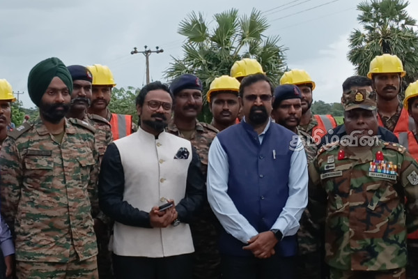 இந்திய இராணுவத்தினரை நேரில் சென்று பார்வையிட்ட யாழ்.இந்திய துணைத்தூதுவர் சாய் முரளி | Sai Murali Inspected Bridge Under Reconstruction