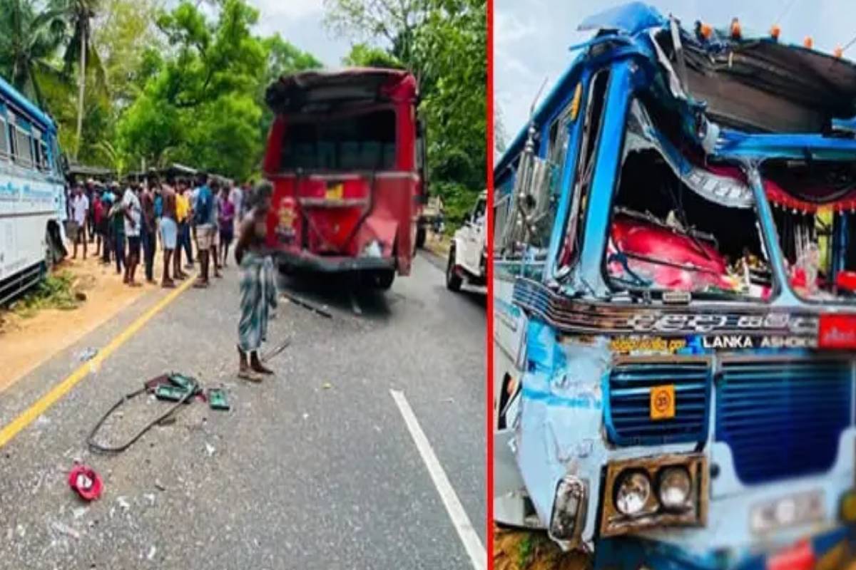 இரண்டு பேருந்துகள் மோதி கோர விபத்து! ஆறு பேர் வைத்தியசாலையில் அனுமதி | Two Buses Collide On The Buttala Monaragala Road இரண்டு பேருந்துகள் மோதி கோர விபத்து! ஆறு பேர் வைத்தியசாலையில் அனுமதி | Two Buses Collide On The Buttala Monaragala Road