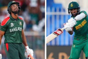 දකුණු අප්‍රිකාවෙන් ප්‍රබල පිතිකරණයක්..! පන්දු වාර අවසානයේ දී රැස්කරගත් ලකුණු මෙන්න..