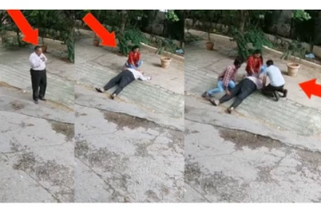 சட்டென நெஞ்சுவலியில் கீழே விழுந்து உயிருக்கு துடிதுடித்த மனிதர் - ஓடி வந்து காப்பாற்றிய பெண் - வீடியோ வைரல்