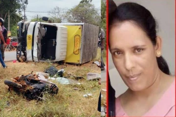 மோட்டார் சைக்கிள் விபத்தில் பெண்ணொருவர் பலி