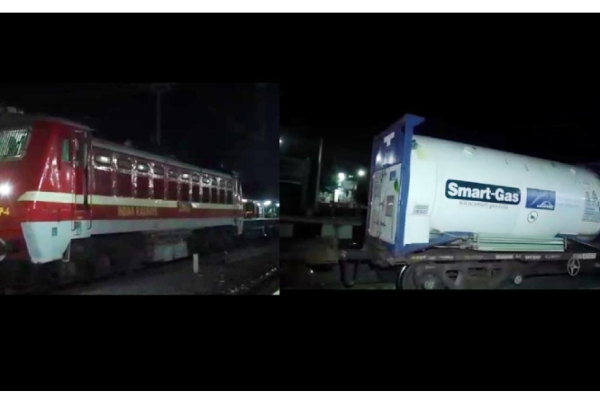 40 மெட்ரிக் டன் ஆக்சிஜன் ரயில் மூலம் சென்னைக்கு வந்தது! | Tamilnadu Oxygen Lorry