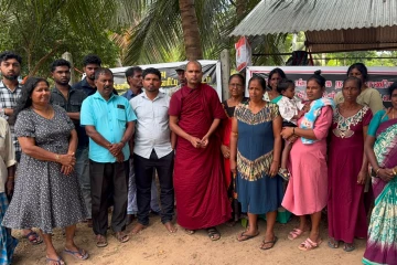 எட்டாவது நாளை எட்டிய கேப்பாப்புலவு போராட்டம்! காணி விடுவிப்புக்கு ஆதரவாக பௌத்த மதகுரு