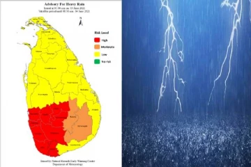 இலங்கையில் 9 மாவட்டங்களுக்கு விடுக்கப்பட்டுள்ள சிவப்பு எச்சரிக்கை