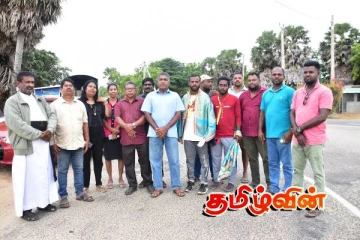 மன்னார் காற்றாலை விவகாரம்: நடை பயணத்தை நிறைவு செய்த முல்லைத்தீவு இளைஞர்கள்