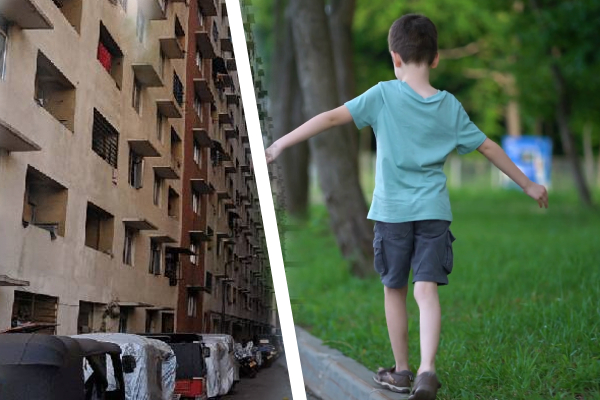 கொழும்பு அடுக்குமாடியில் இருந்து சிறுவனின் தலை மீது விழுந்த சீமெந்து கலவை | Cement Fall Little Boy Head Colombo Apartment