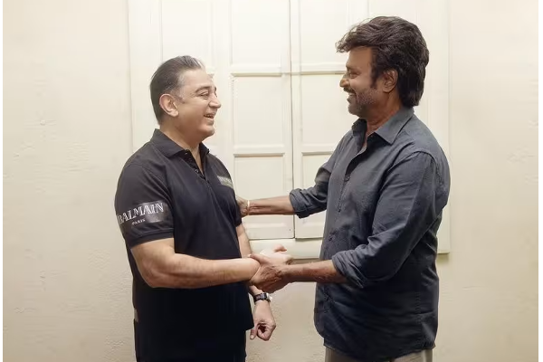 ரஜினியை பற்றி கேள்விப்பட்டதும் ஓடோடி வந்த கமல்- திடீர் சந்தித்த பிரபலங்கள் | Kamal Haasan Met Rajinikanth In Shooting Spot