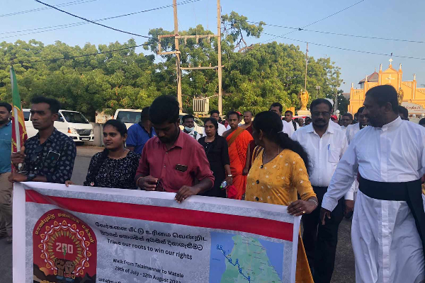 தலைமன்னாரிலிருந்து மாத்தளை நோக்கிய நடைபவனி ஆரம்பம் ! | Walking From Thalaimannar To Matala Begins