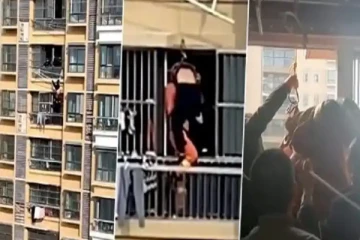 19வது மாடியில் தலைகீழாக தொங்கிய மூதாட்டி! பின்னர் நடந்தது என்ன? வைரல் வீடியோ