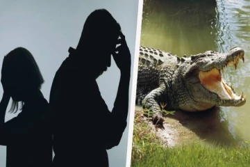 பிள்ளையை முதலையிடம் வீசிய பெண் : இந்தியாவில் சம்பவம்