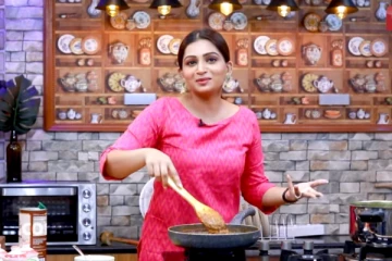 நடிகை நட்சத்திராவின் அசத்தலான சமையலில் Mutton Dry Fry