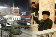 உலகின் மிக சக்தி வாய்ந்த ஆயுதம்? வடகொரியா இராணுவ அணிவகுப்பில்... சிரித்தபடி ரசித்த கிம் ஜாங் உன்