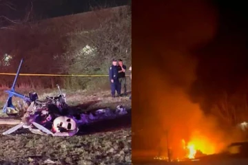 தீப்பிடித்து தரையில் விழுந்த விமானம்; 5 பேர் உயிரிழப்பு - அதிர்ச்சி சம்பவம்!