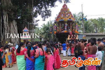 கிளிநொச்சி வட்டக்கச்சி ஐயப்பன் ஆலயத்தின் சித்திர தேர் வெள்ளோட்டம்