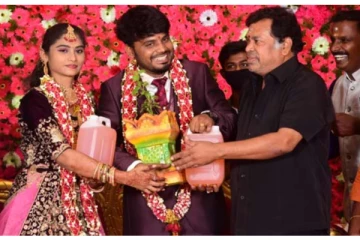 திருமண நிகழ்ச்சியில் மணமக்களுக்கு பெட்ரோலை பரிசாக கொடுத்த நடிகர் மயில்சாமி