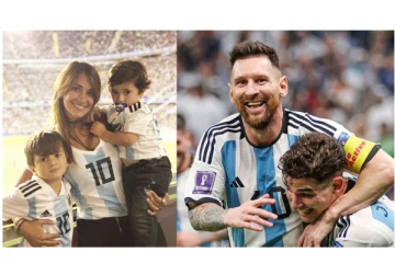 மெஸ்ஸியின் ஆட்டத்தை ரசித்த மனைவி - வைரலாகும் புகைப்படம்...!