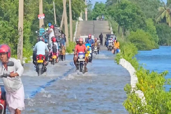 வெள்ளத்தில் மட்டக்களப்பு; உழவு இயந்திரத்தில் மக்கள்! | Batticaloa In Floods People In Plowing Machines