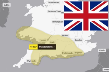 இங்கிலாந்து, வேல்ஸ் பகுதிகளில் இடியுடன் கனமழை எச்சரிக்கை!