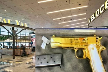 தங்க துப்பாக்கியுடன் விமான நிலையத்தில் கைதான அமெரிக்க பெண்!