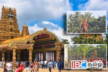 நல்லூர் கந்தசுவாமி கோயிலில் நடைபெற்ற மானம்பூ உற்சவம்