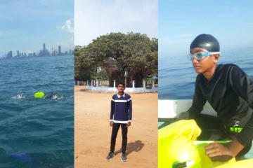 பாக்கு நீரினையை நீந்திக் கடக்க உள்ள திருகோணமலை மாணவன்