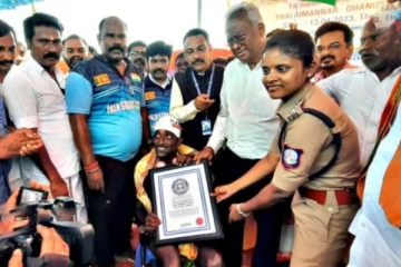 இலங்கையில் இருந்து இந்தியாவரை கடலில் நீந்தி மாற்று திறனாளி இளைஞன் சாதனை!