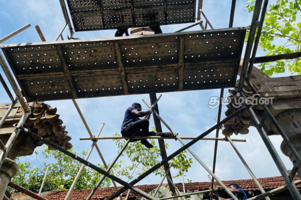 மந்திரி மனை சேதமடைவதை பாதுகாப்பதற்கான பணிகள் ஆரம்பம் | Work Begins King Sangiliyan S Minister S House