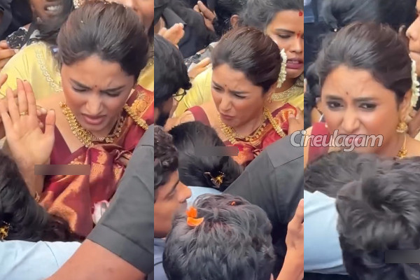 கூட்ட நெரிசலில் சிக்கிக்கொண்ட பிரியங்கா மோகன்.. கடை திறப்பு விழாவில் அதிர்ச்சி! வைரல் வீடியோ | Priyanka Arul Mohan Mobbed At Shop Opening