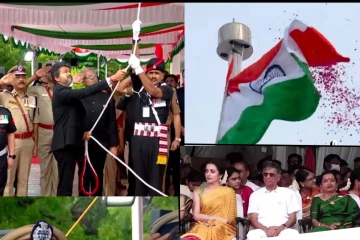 முதலமைச்சர் விஜய் தலைமையில் சுதந்திர தின கொண்டாட்டம்; முதல் வரிசையில் நடிகை திரிஷா