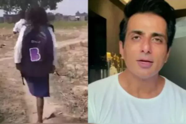 ஒற்றை காலில்  குதித்து பள்ளிக்கு செல்லும் சிறுமி :   உதவி செய்த  சோனு சூட் - தமிழ்நாடு