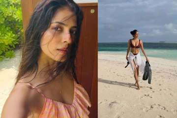 மாலத்தீவில் பிகினியில் நடிகை மாளவிகா மோகனன்!! புகைப்படங்கள்..