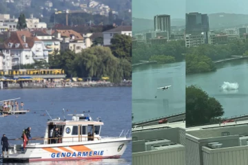 சுவிஸ் ஏரியில் விழுந்து விபத்துக்குள்ளான சிறிய ரக விமானம்