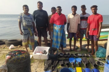 கடலட்டை பிடித்த ஏழு பேர் தொடர்பில் எடுக்கப்பட்டுள்ள நடவடிக்கை(Photos)