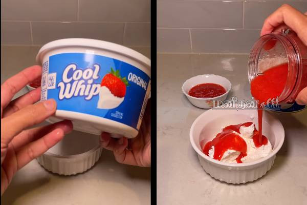 strawberry mousse : குக் வித் கோமாளி ஷபானாவின் பாணியில் ஸ்ட்ராபெரி மூஸ்! | Italian Strawberry Mousse Recipe In Tamil