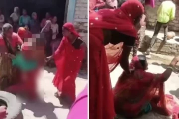 இளம்பெண்ணை நிர்வாணமாக்கி ஊர்வலம்;அடித்து சித்திரவதை செய்த 4 பேர் கைது!