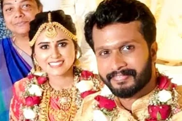 திருமணத்திற்கு பின் தனது கணவருடன் இணைந்து ரித்திகா வெளியிட்ட புகைப்படம்.. அழகிய ஜோடி