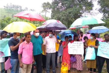 அரசாங்கத்திற்கு எதிராக புஸ்ஸலாவ நயப்பன தோட்டத்தில் கண்டன ஆர்ப்பாட்டம்