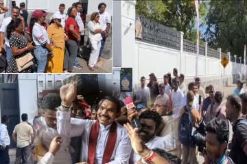 கைது செய்யப்பட்ட நாமல்.. ஆணைக்குழுவிற்கு முன் கண்ணீர் மல்க நிற்கும் ஆதரவாளர்கள்!