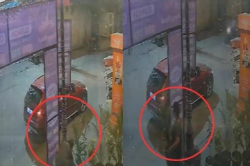 BMW காரில் வந்த பெண்.., பூந்தொட்டியை திருடி செல்லும் வீடியோ வைரல்