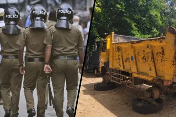 சட்டவிரோதமாக மணல் ஏற்றி வந்த டிப்பர் தடம் புரண்டது!